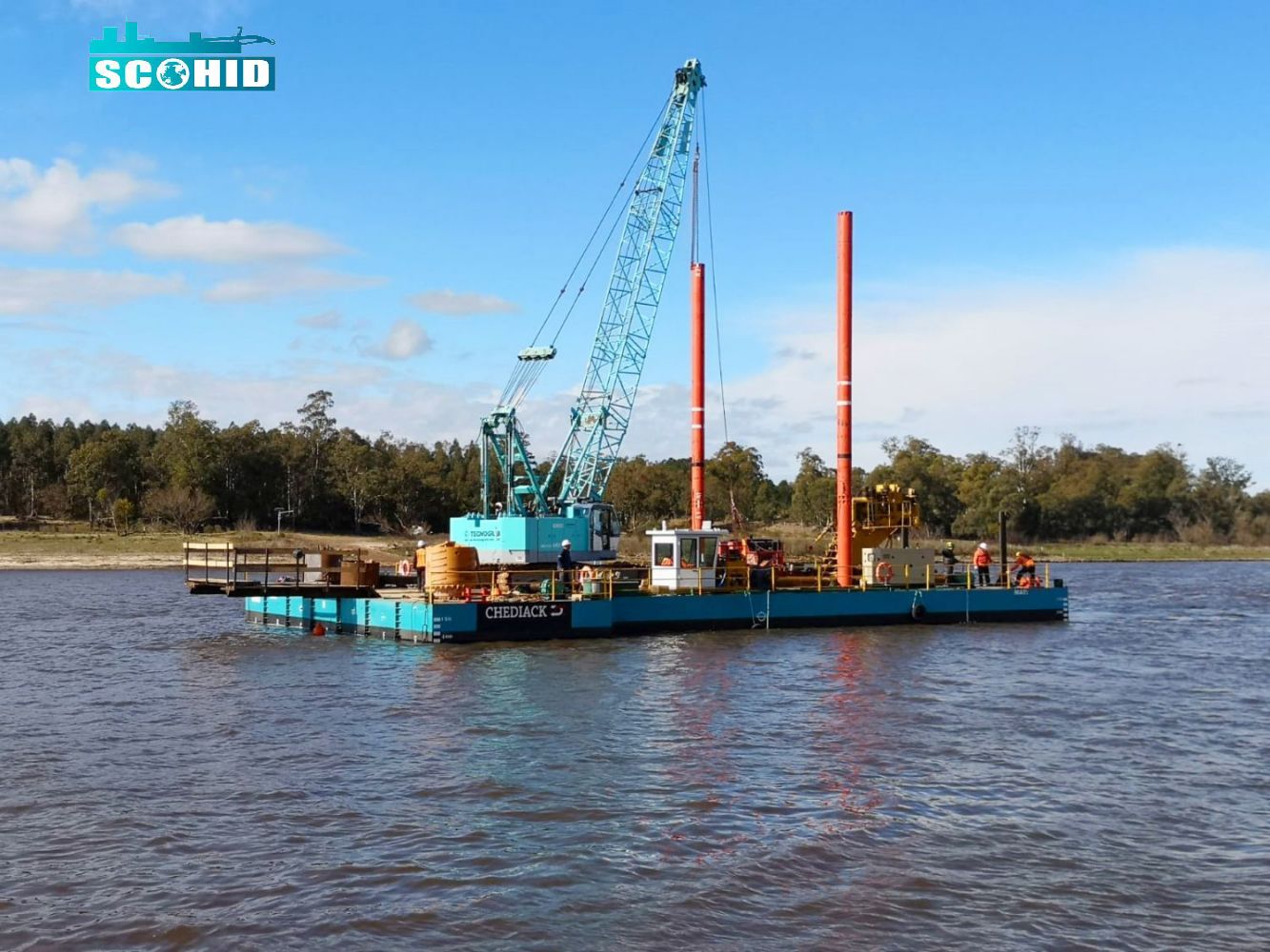 Новые бренды SCO HID Marine Crane плавучая баржа горячая распродажа в Уругвае